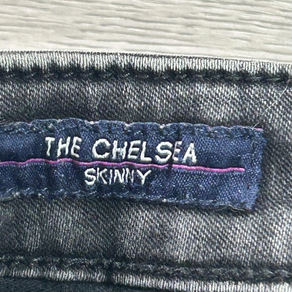 Vigoss Jeans Womens 28x29 Washed Black The Chelsea Skinny Stretch Denim Mid Rise - Picture 6 of 15
